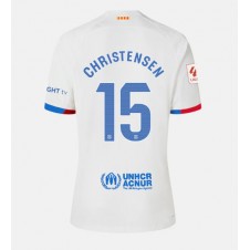 Barcelona Andreas Christensen #15 Bortatröja Dam 2023-24 Korta ärmar